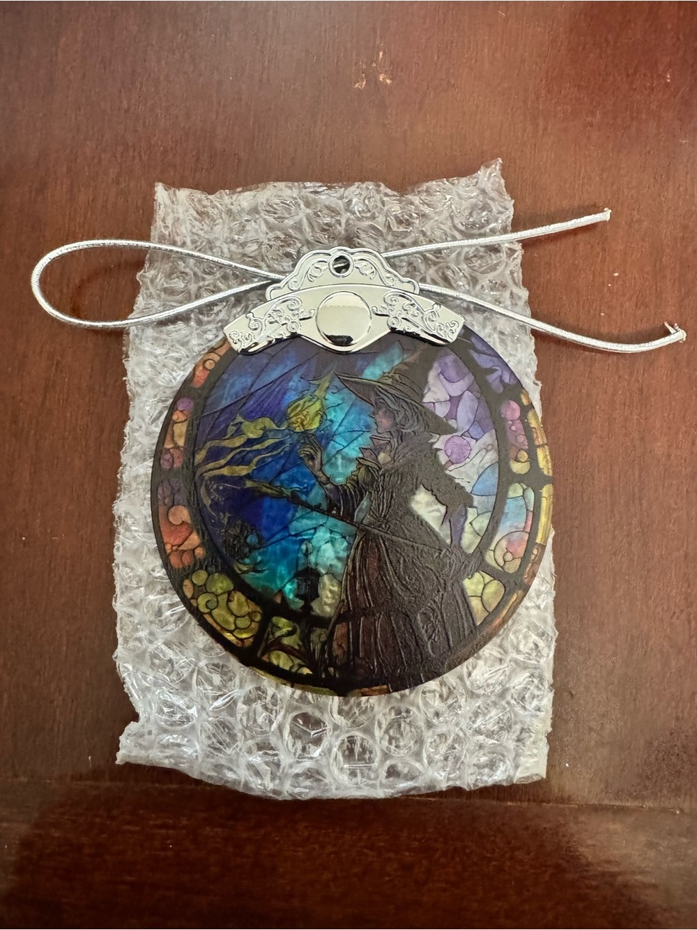 Decorative Witch Stained-Glass Style Ornament- Multicolor